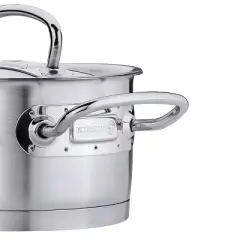 Korkmaz Proline Professional Series Stainless Steel Extra Deep Casserole with Lid in Silver
