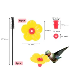 Unique Bargains Durable Hummingbird Feeder Parts 16 Pcs