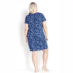 Women's Plus Size Paisley Sleep Shirt - blue paisley | AVENUE