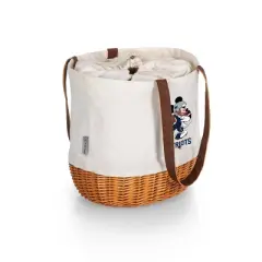 NFL New England Patriots Mickey Mouse Coronado Canvas and Willow Basket Tote - Beige Canvas