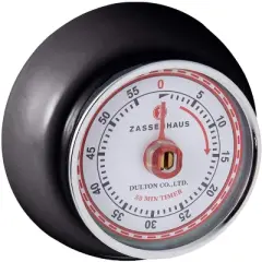 Zassenhaus Magnetic Retro 60 Minute Kitchen Timer, 2.75-Inch