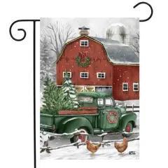 Briarwood Lane Garden Flag 12x18 For Outdoor Christmas on the Farm For Christmas Garden Flag Flags For Outside