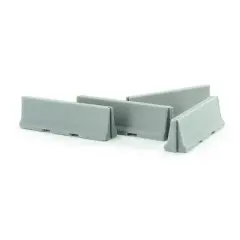 3D to Scale 1/64 4 Pack of 3D Printed Gray Plastic Jersey Barriers 64-100-GY