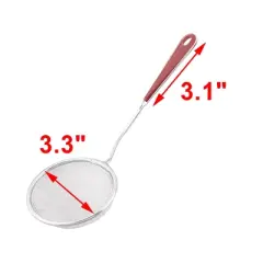 Unique Bargains Plastic Handle Kitchen Tool Fine Mesh Strainer Skimmer Ladle 9" Length 5 Pcs