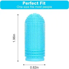 Belatt Dog Finger Toothbrush 4-Pack, 360&deg; Silicone Bristles, Reusable, Storage Case Included, Puppy & Cat Pet Toothbrush for Daily Dental Cleaning