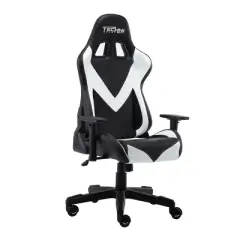 Gaming Chair with Reclining Backrest Adjustable Arms and PU Upholstery for Long Hour PC Setup -3irtyhousy
