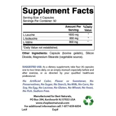 Best Naturals BCAA 800 mg 200 Capsules