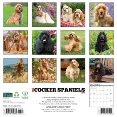 Willow Creek Press 2026 Cocker Spaniels Wall Calendar