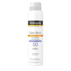 Neutrogena Clear Body Spray - SPF 50 - 5 fl oz
