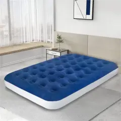Continental Sleep 9" Inflatable Air Mattress, Comfort Coil Technology and High Capacity Pump, Good for Camping, Home and Portable Travel, Blue, 30".