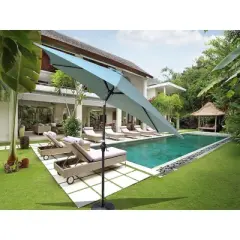 Gulches Frosty Green 108 Inch Patio Umbrella with Tilt and Crank System