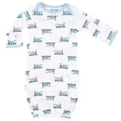 Luvable Friends Baby Boy Cotton Gowns, Train, 0-6 Months