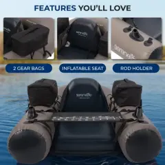 Inflatable Fishing Boat with Adjustable Seats for Relaxing on Water, High-Quality PVC, Durable and Lightweight