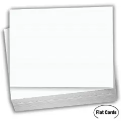 Hamilco White Cardstock Thick Paper - 5 x 7" Blank Heavy Weight 120 lb Cover Card Stock - 100 Pack