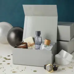 Stockroom Plus 6 Pack Magnetic Gift Boxes with Lids, 9.5x7x4 Inches for Birthday, Wedding, Groomsman and Bridesmaid Proposal Box, Gray