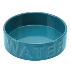 Park Life Designs 3c Classic Water and Food Dog Bowl - Aqua Blue