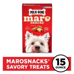 Milk Bone MaroSnacks Small Dog Treats With Bone Marrow, 15 ozs, Pack of 2