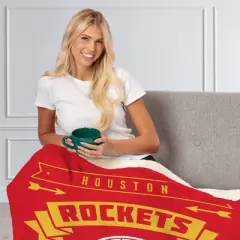 NBA Houston Rockets Hardwood Classics Silk Touch Faux Shearling Throw Blanket