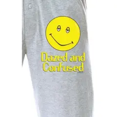 Dazed and Confused Mens' Film Movie Logo Smiley Face Sleep Pajama Pants Grey