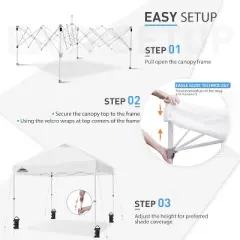 EAGLE PEAK 10 x 10ft Heavy Duty Commercial Pop Up Canopy Industrial Tent