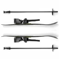 Lucky Bums Toddler Kids Beginner BPA Free Plastic Snow Skis with Adjustable Bindings for Toddler Boots Sizes 4 to 7, for Children 4 and Under, Green