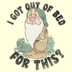 Men's Snow White and the Seven Dwarfs Sleepy I Got out of Bed For This Distressed T-Shirt