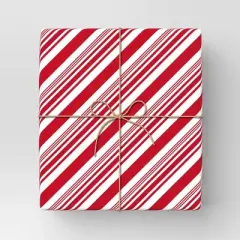 40" 220 sq ft Christmas Roll Wrap Red/White Diagonal Stripe - Wondershop&trade;