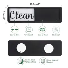 Unique Bargains Kitchen Hotel Clean Dirty Sign Plastic Rectangle Dishwasher Magnet