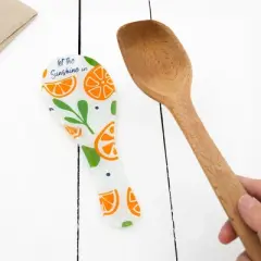 Pavilion Gift Company - Oranges - 9.25" Glass Spoon Rest - Spoon Rests
