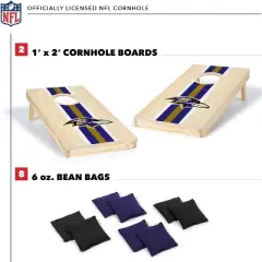 NFL Baltimore Ravens 1'x2' Wood Cornhole Set