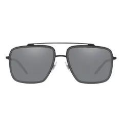 Dolce & Gabbana DG 2220 11066G Unisex Square Sunglasses Matte Black/Grey 57mm
