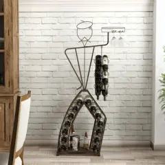 Christmas and Halloween Waiter Wine Rack ,Freestanding Wine Rack with Storage Bottle,Wine Storage Home Bar for Liquor and Wine