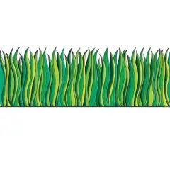 Scholastic Teaching Solutions Tall Green Grass Jumbo Border, 8.5" Tall, 12 Feet Per Pack, 3 Packs