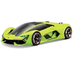 Lamborghini Terzo Millennio Lime Green with Black Top and Carbon Accents 1/24 Diecast Model Car by Bburago