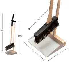 Kings County Tools Standing Broom and Dustpan Set