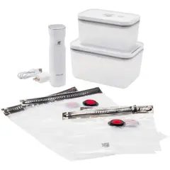 ZWILLING Fresh & Save 7-pc Vacuum Sealer Machine Starter Set, Sous Vide Bags, Meal prep, Airtight Containers