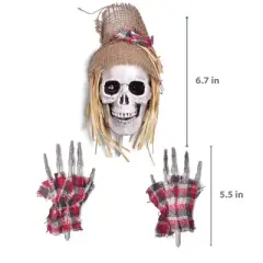 Nifti Nest 6 PCS Halloween Skeleton Parts with Stakes