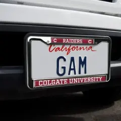 Colgate University Raiders Full Size Standard License Plate Metal Frame