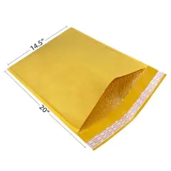 UOFFICE Pack of 25 Kraft Bubble Mailers 14.25" x 20" - #7 Self-Sealing Padded Envelopes