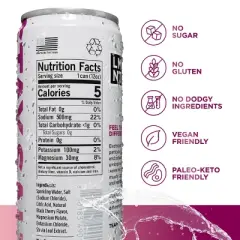 LMNT Zero Sugar Black Cherry Sparkling Electrolyte Drink - 4pk/12 fl oz Cans