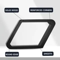 GSE Deluxe Solid Wood Billiard Ball Rack, 9-Ball Diamond/8-Ball Triangle for 2-1/4" Pool Balls