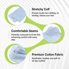 SERISIMPLE Women Cotton Rib Retro Casual Thin Comfy Breathable Crew Socks Black Large 5 Pairs