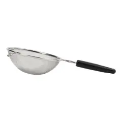 GoodCook Ready 6" Mesh Strainer: Fine Mesh Sifter for Baking, Tea & Flour, Dishwasher-Safe, Black & Silver