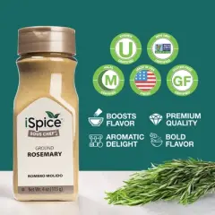 iSpice | Rosemary Ground | 4 oz | Premium Herbs | Kosher | Culinary boost