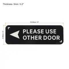 Unique Bargains Acrylic Business Please Use Other Door Left Arrow Sign