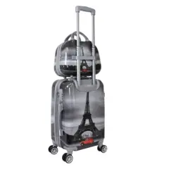 World Traveler Destination 2-Piece Carry-on Hardside Spinner Luggage Set - Paris