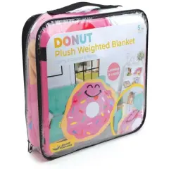 Good Banana Kids&rsquo; Donut Weighted Blanket, Cozy, Thick, Soft, Cloud-Like Coral