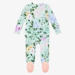 Infant Erin Footie Ruffled Zippered One Piece - Posh Peanut
