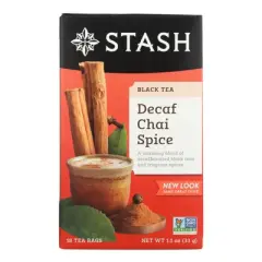 Stash Tea Decaf Chai Spice Tea - Case of 6/18 Bags