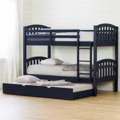 Ulysses Bunk Beds with Trundle Blue - South Shore